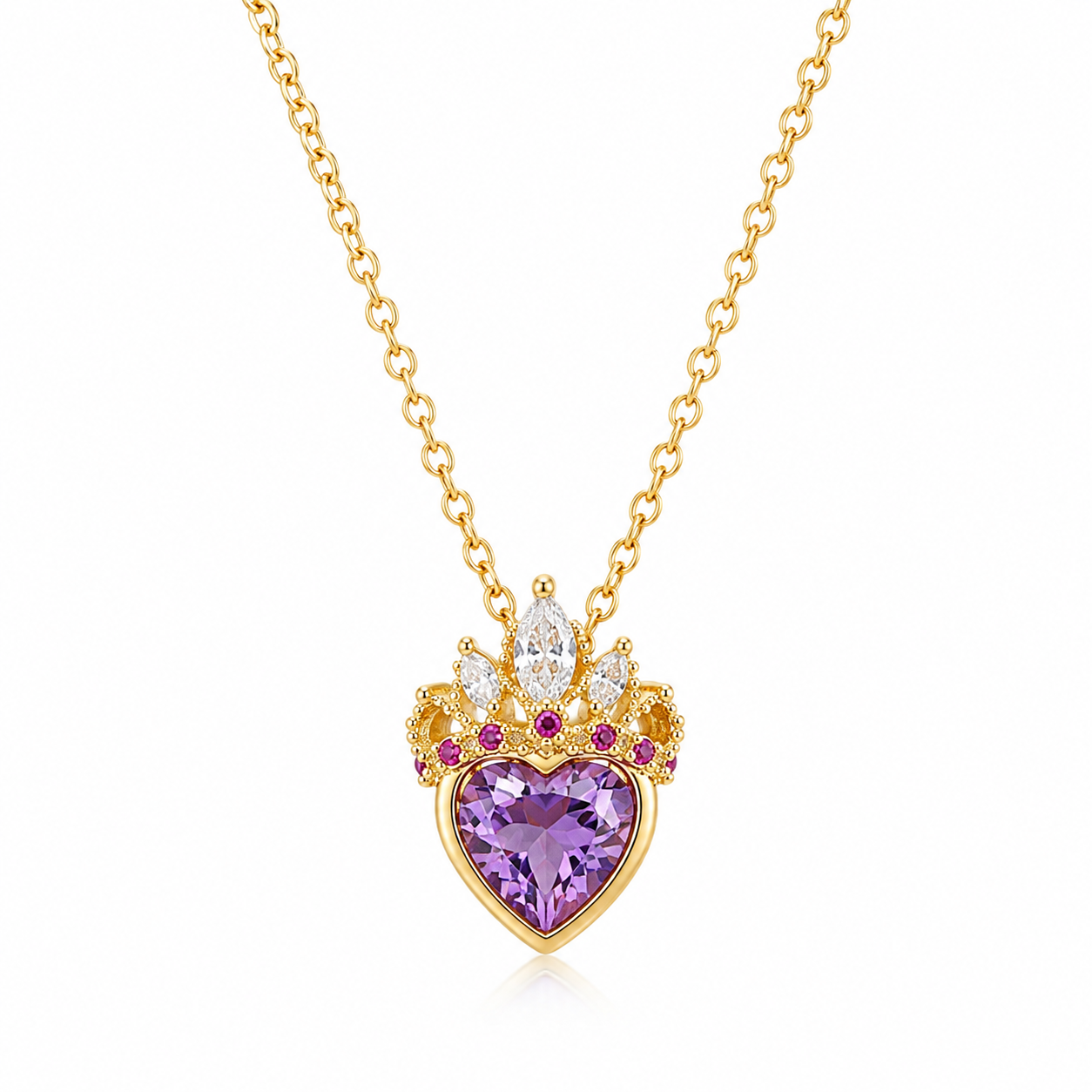 Velarose™ Crown Heart Necklace
