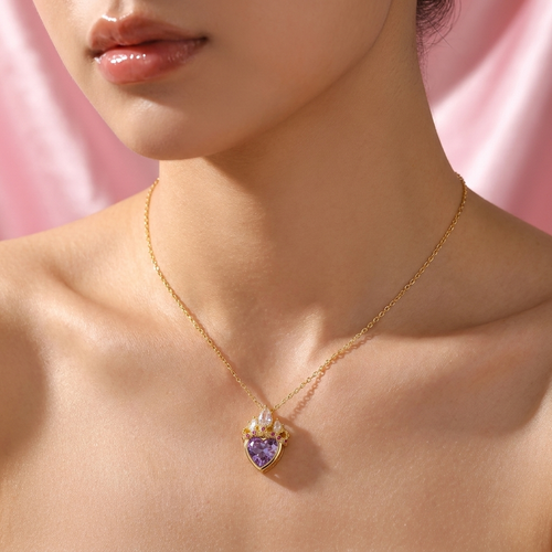 Velarose™ Crown Heart Necklace