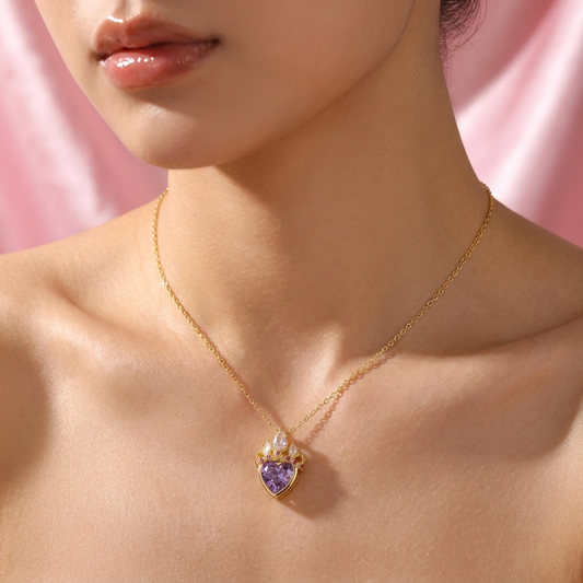 Velarose™ Crown Heart Necklace